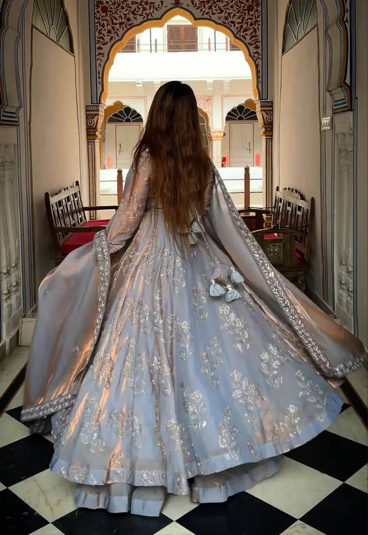 The Cinematic Platinum Silk Silhouette